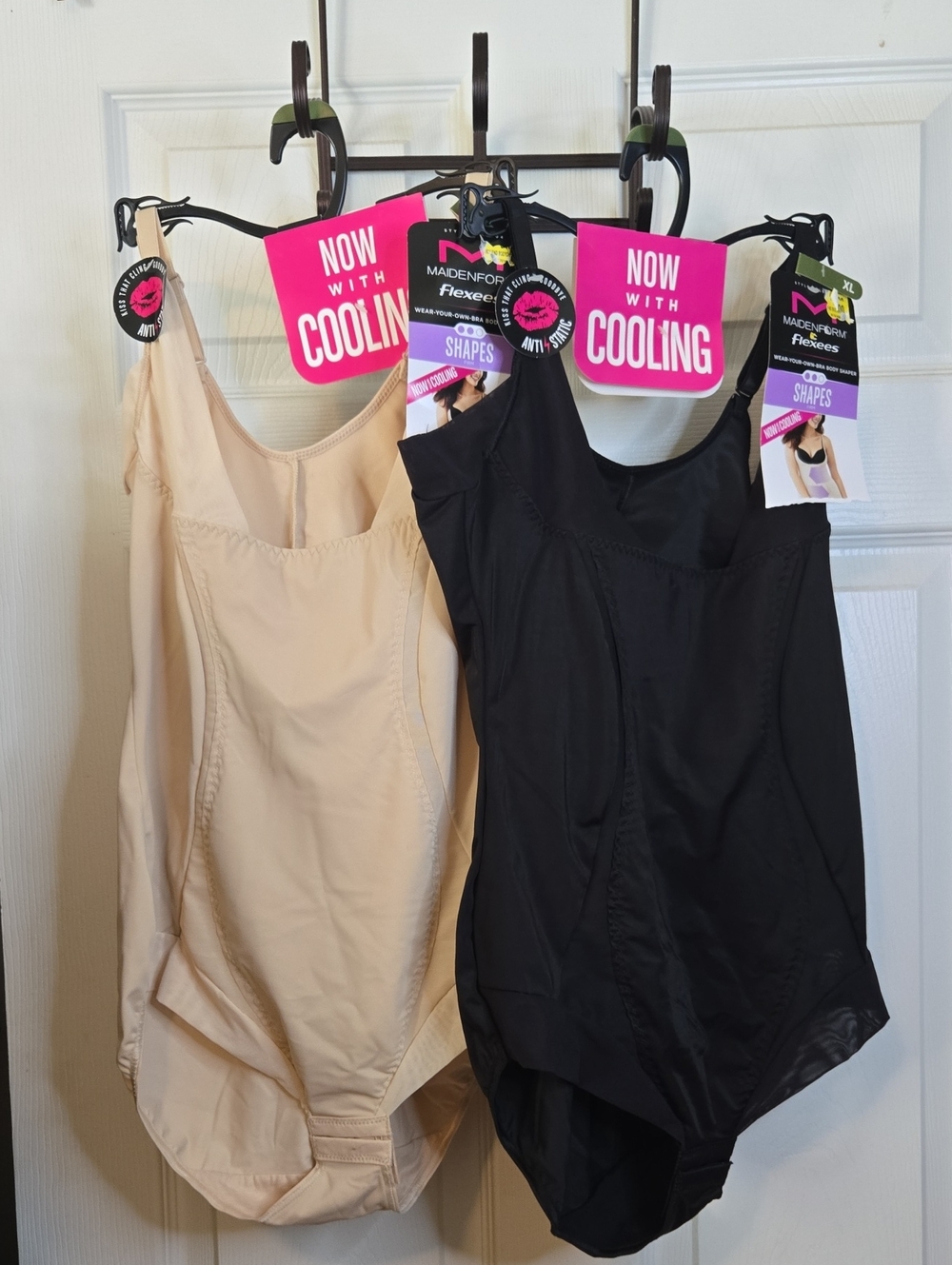 Maidenform Cooling Shapewear Bodysuit — Black and Nude - Picture 1 of 6